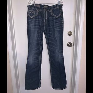 Dark Wash Jeans with Pocket Design